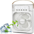 CoolMist Pro™ Portable Air Cooler Fan with Mist Spray, 7-Color LED Light & 3 Speed Modes (600ml Water Tank)